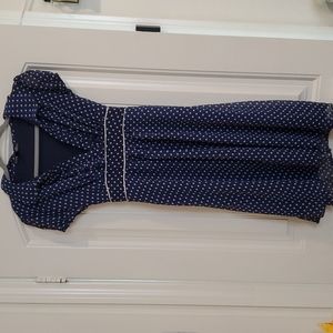 Junior Midi Dress Polka Dot Vintage Navy Size 11/12